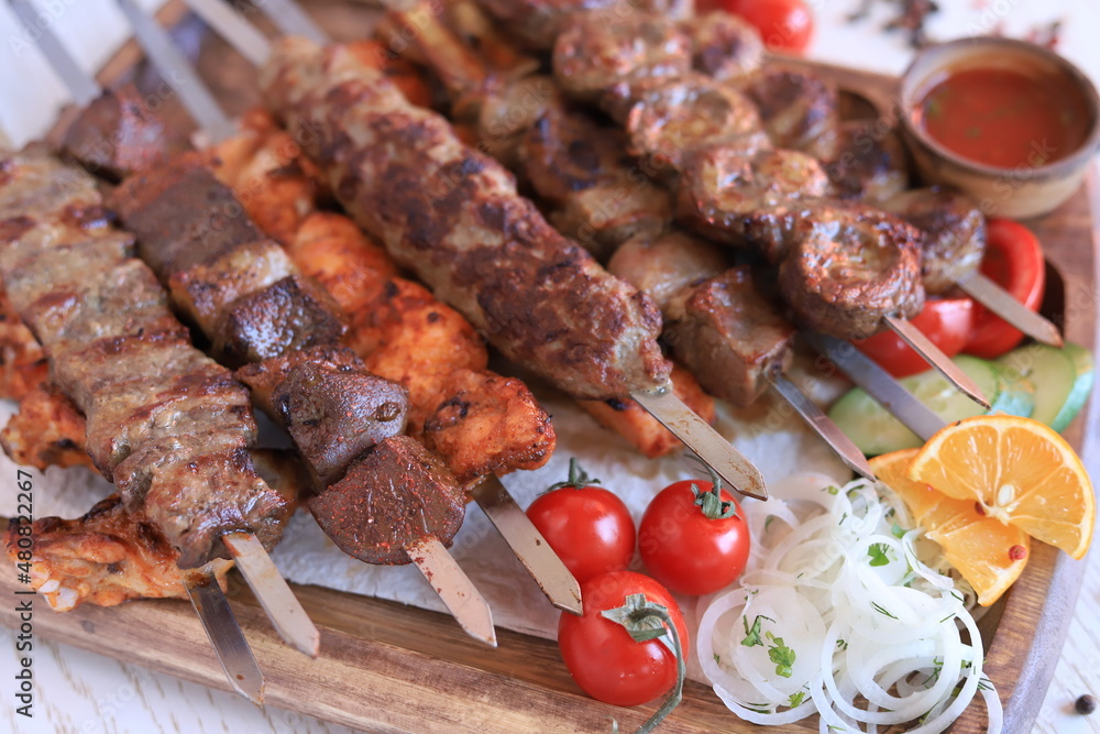Uzbek kebab, shashlik - barbeque