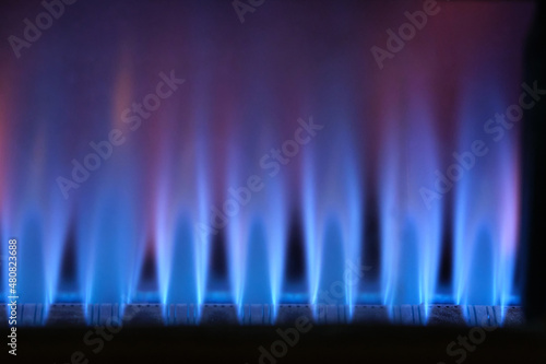 burning of natural gas