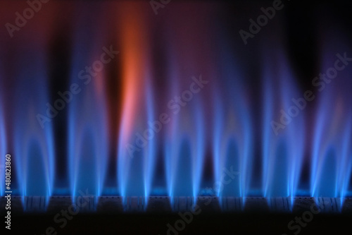 burning of natural gas