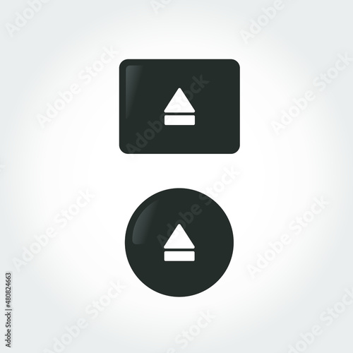 Eject Button Icon with Black Circle Gloss Free Download Eject Button Icon with Black Circle Gloss - GFXLoad