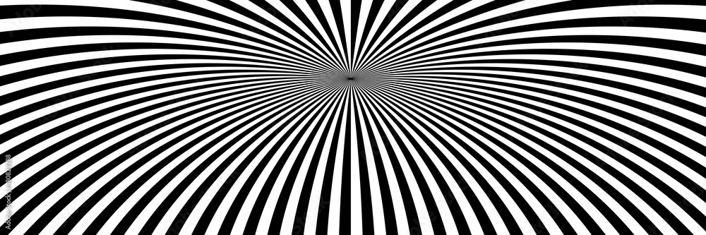 Vector abstract background. Simple illustration with optical illusion, op art. Long horizontal banner. Vector abstract background. Simple illustration with optical illusion, op art. Long horizontal banner.