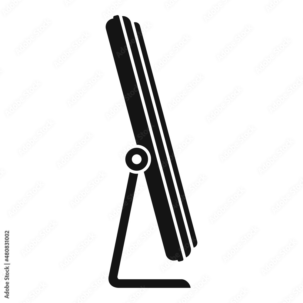 Side view monitor icon simple vector. Computer screen Side view monitor icon simple vector. Computer screen