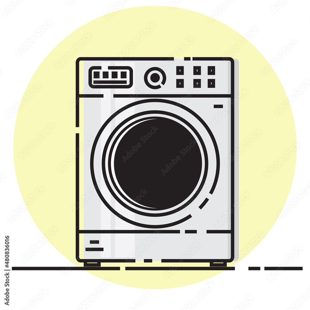 washing machine vector design, illustrator eps 10