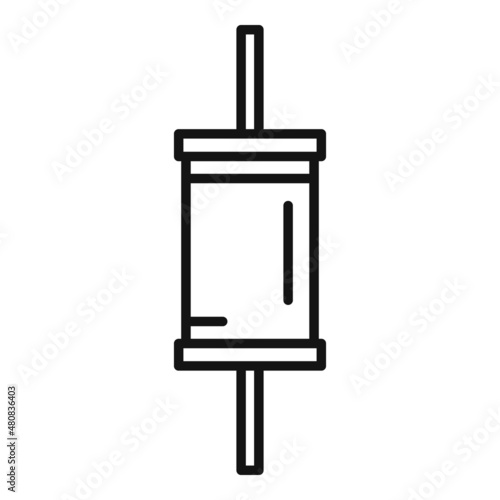 Detector diode icon outline vector. Led bulb