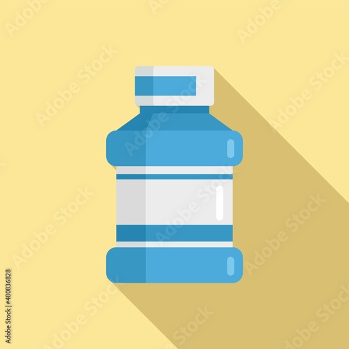 Fresh mouthwash icon flat vector. Dental wash