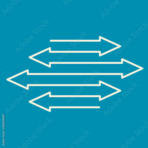 back and forth questions and answers - arrow pointing to different direction, 
