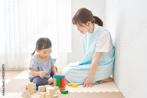 Fotografía 保育士と女の子