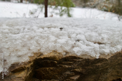 Snow Texture on Rock