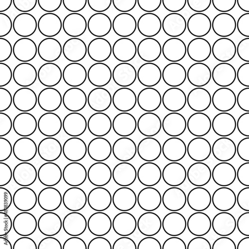 Circles pattern. Rings seamless ornament. Circle shapes background. Geometric motif. Circular figures backdrop.Ethnic wallpaper. Digital paper  web design  textile print  abstract image. Vector art.