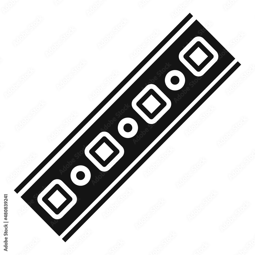 Semiconductor led strip icon simple vector. Diode stripe Semiconductor led strip icon simple vector. Diode stripe