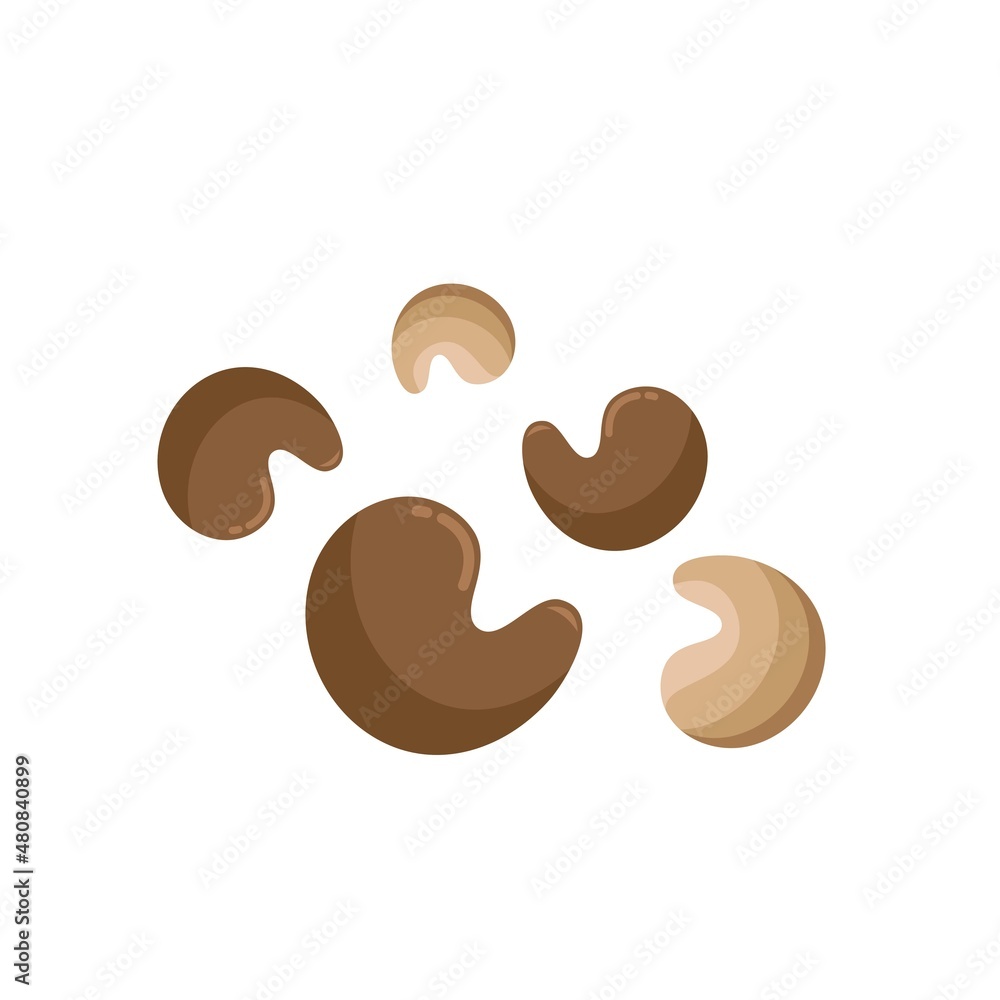 cashew nut vector illustration concept design templatecashew