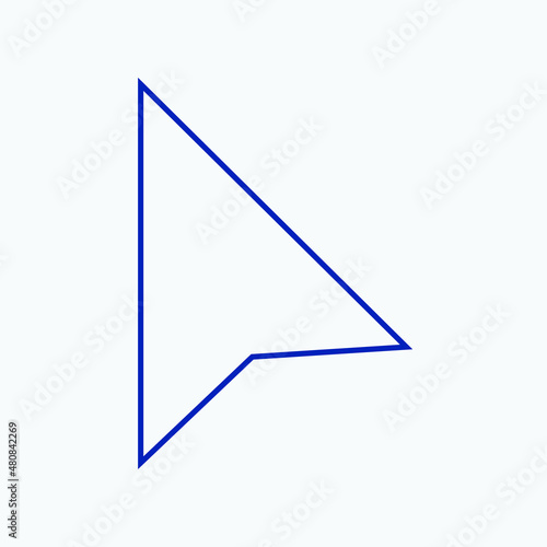 Free Download Simple Blue Cursor Flat Design for Icon, Symbol, and Logo. Cursor Pointer for Web and Mobile Graphic Resources. EPS 10 Editable Stroke - GFXLoad