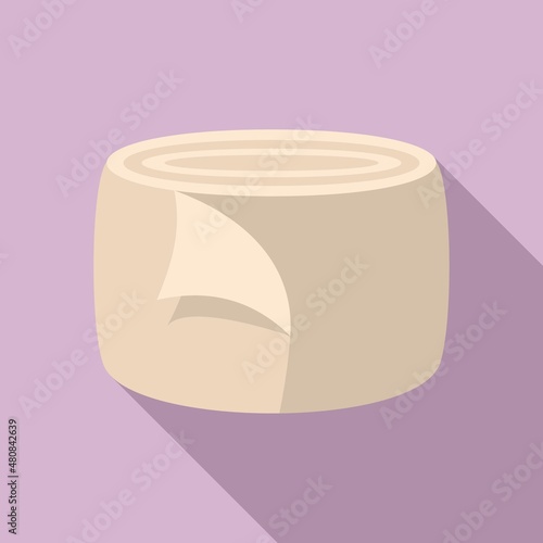 Bandage roll icon flat vector. Fracture hurt