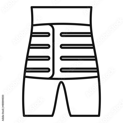 Back body bandage icon outline vector. Patient injury