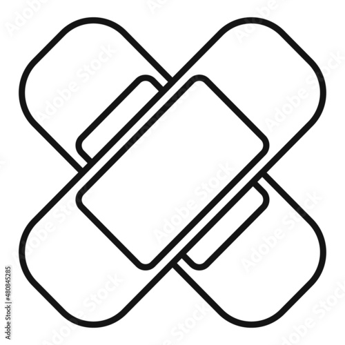 Medical plaster icon outline vector. Hand bandage