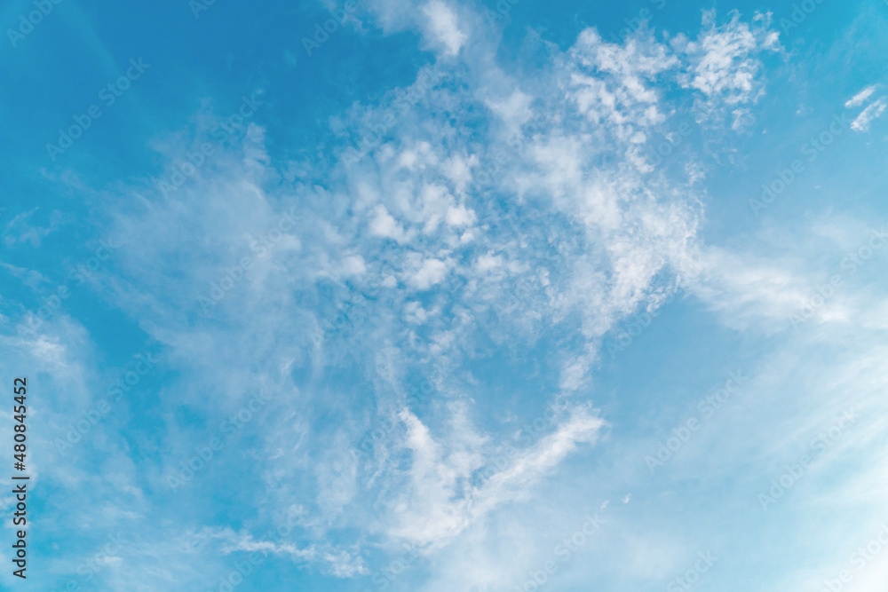 The blue sky with white clouds wrapped in a sunny day The blue sky with white clouds wrapped in a sunny day