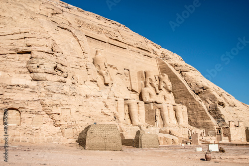 The Great Temple of Ramses II at Abu Simbel, located in Nubia, southern Egypt