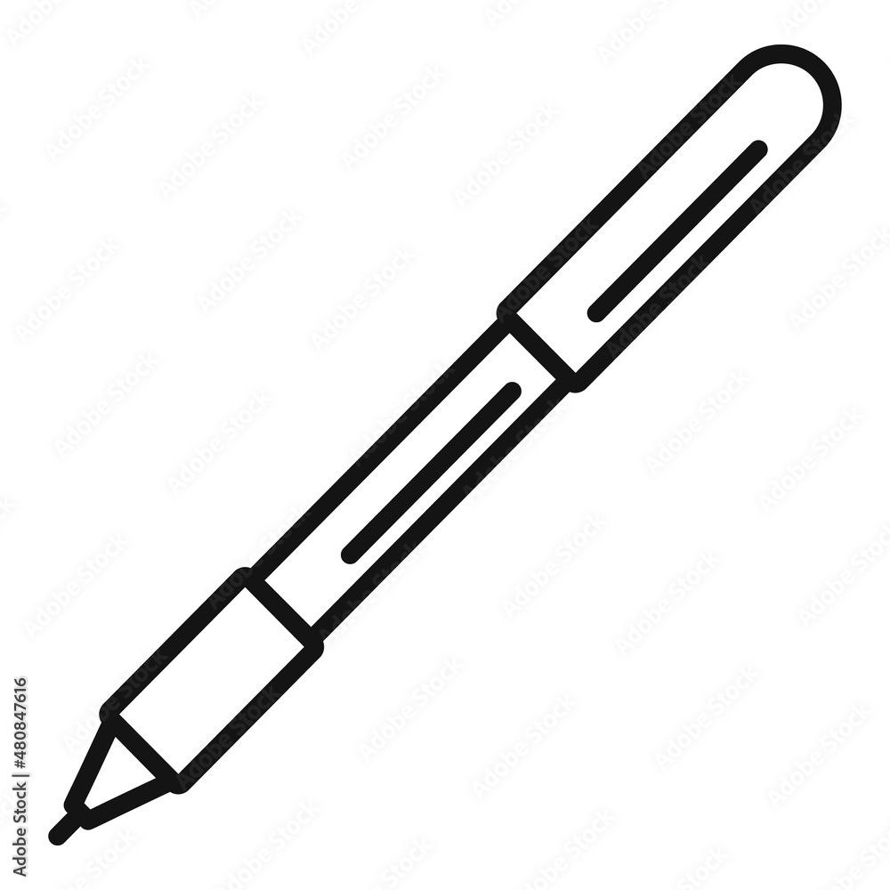 Stroke pencil icon outline vector. Nib tool Stroke pencil icon outline vector. Nib tool
