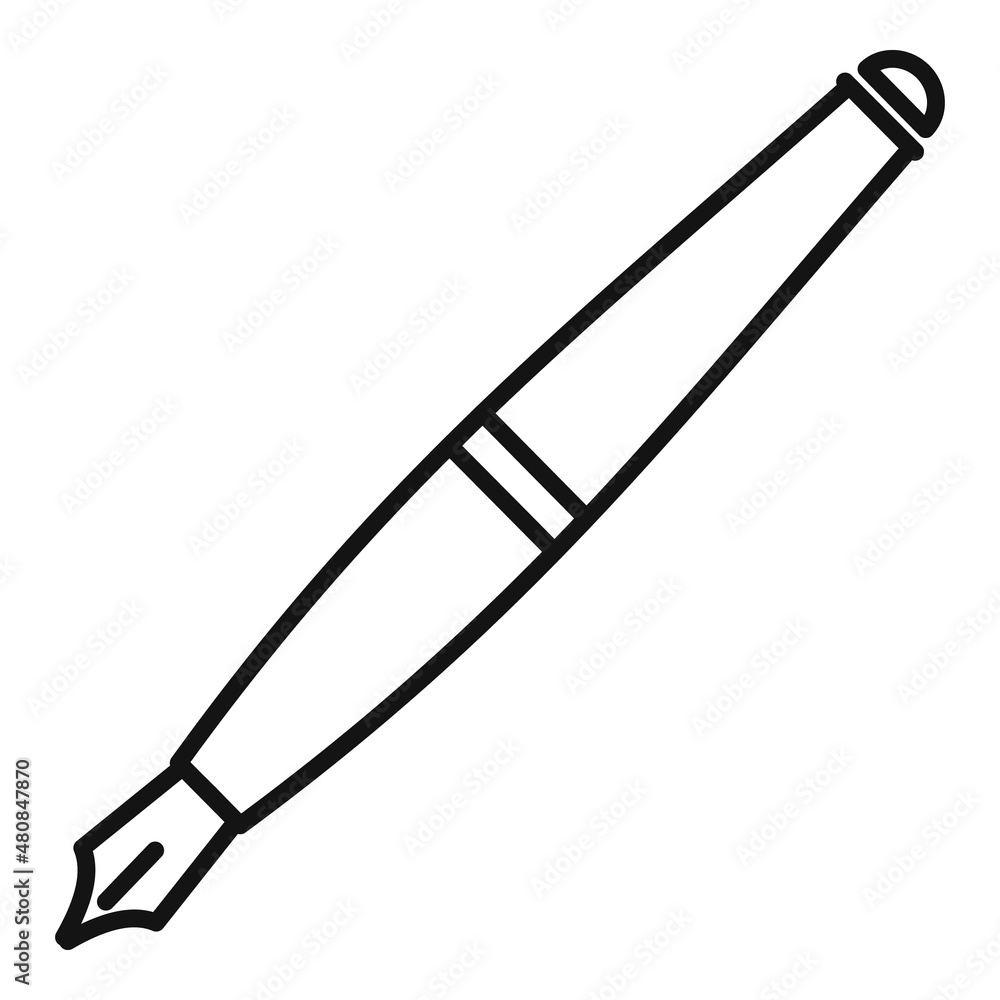Calligraphy paint icon outline vector. Artist kit Calligraphy paint icon outline vector. Artist kit