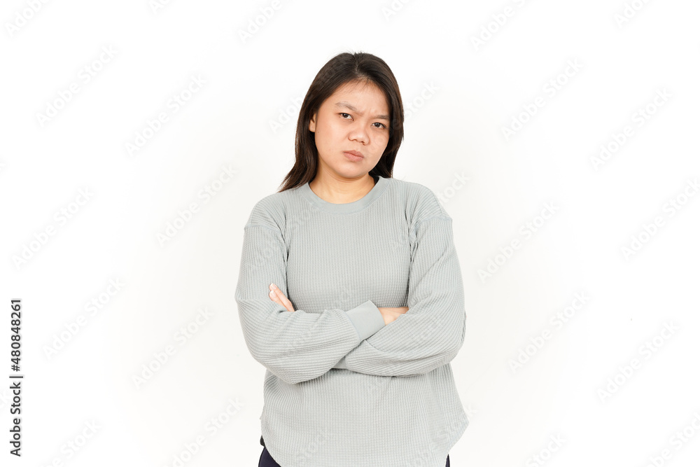 Angry Gesture Of Beautiful Asian Woman Isolated On White Background Angry Gesture Of Beautiful Asian Woman Isolated On White Background