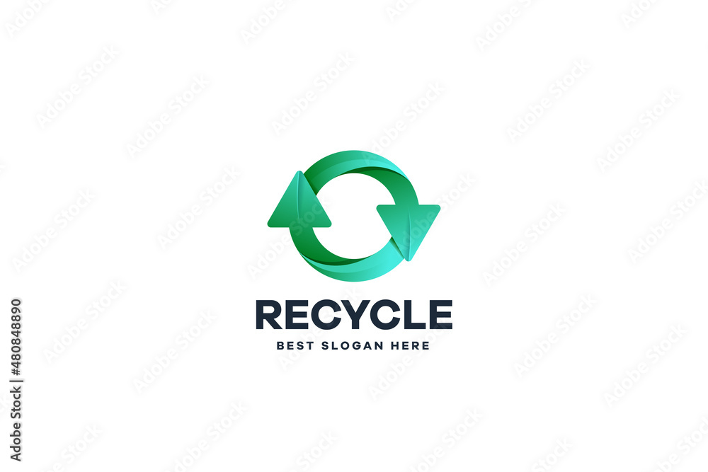 Letter O Recycle Gradient Business Logo Template Letter O Recycle Gradient Business Logo Template