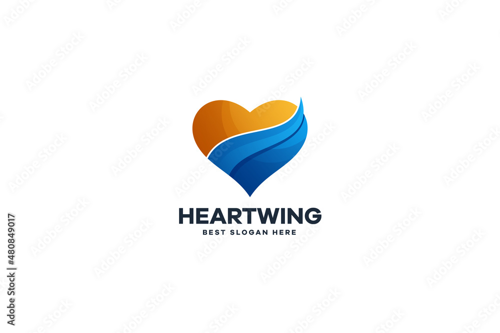 Abstract Heart Gradient Logo Abstract Heart Gradient Logo