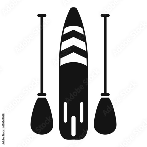Sup paddleboard icon simple vector. Paddle board