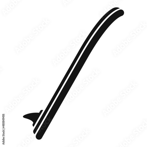 Wood sup board icon simple vector. Surf stand