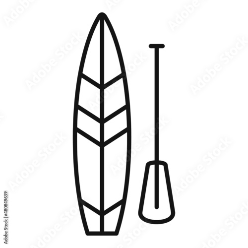 Sup stand up icon outline vector. Board surf