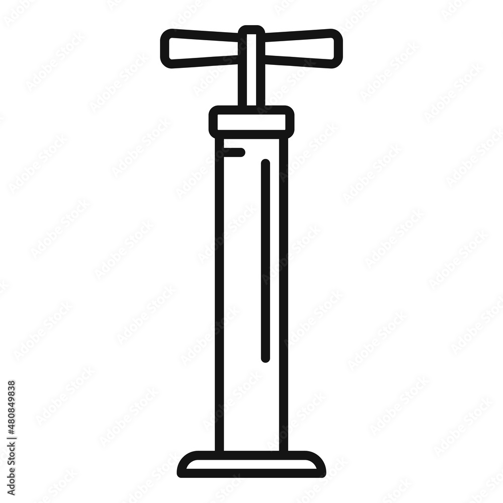 Handle air pump icon outline vector. Bike tire Handle air pump icon outline vector. Bike tire
