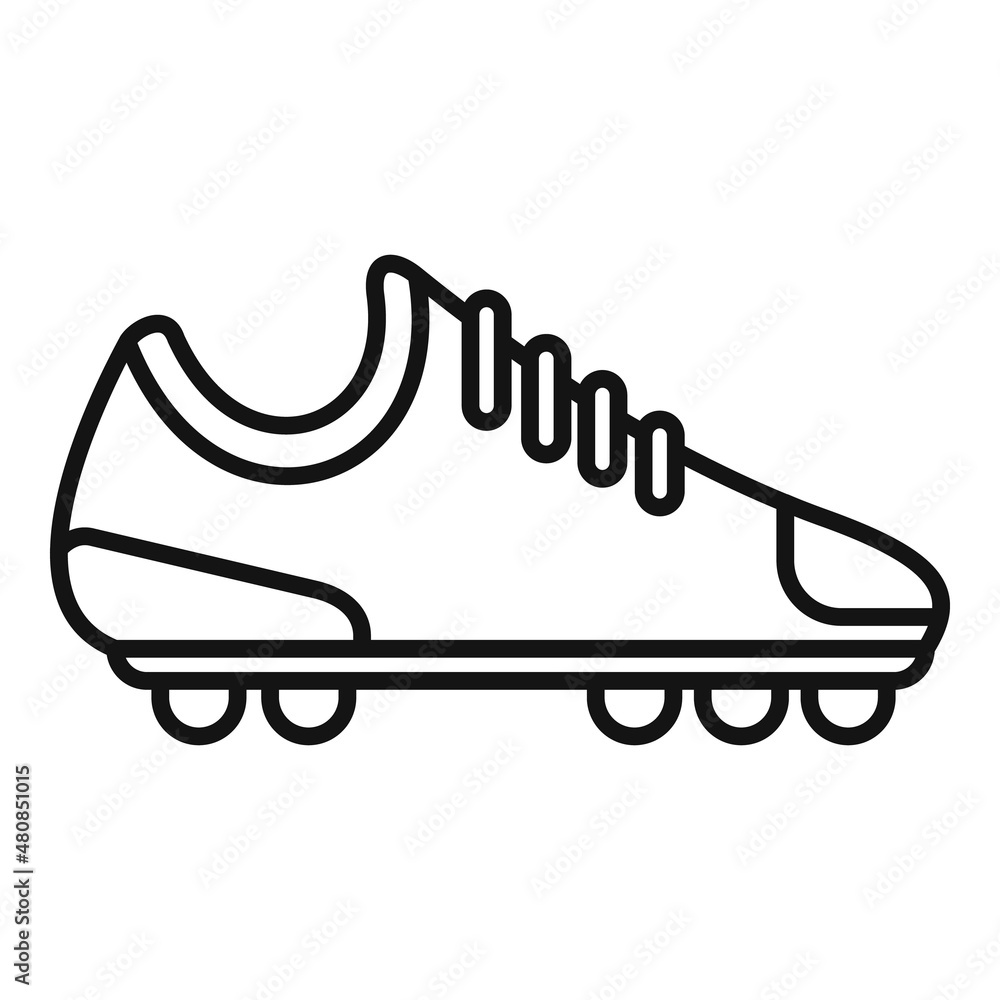 Football boot spikes icon outline vector. Soccer shoe Football boot spikes icon outline vector. Soccer shoe