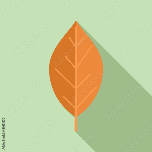 Tree leaf icon flat vector. Autumn fall