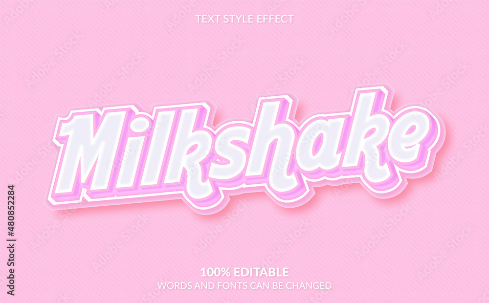 Milkshake Text Style Effect