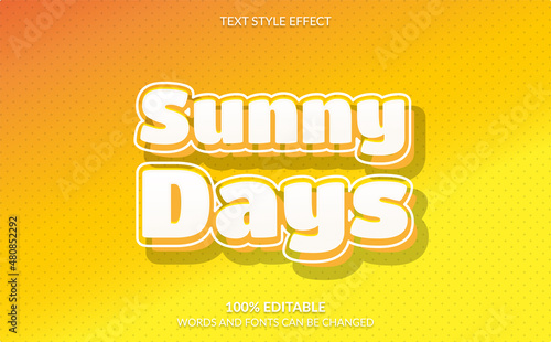 Sunny Days Text Style Effect