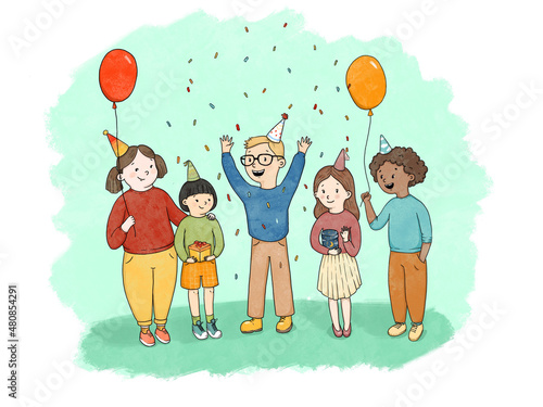 happy birthday funny party child school international cartoons character