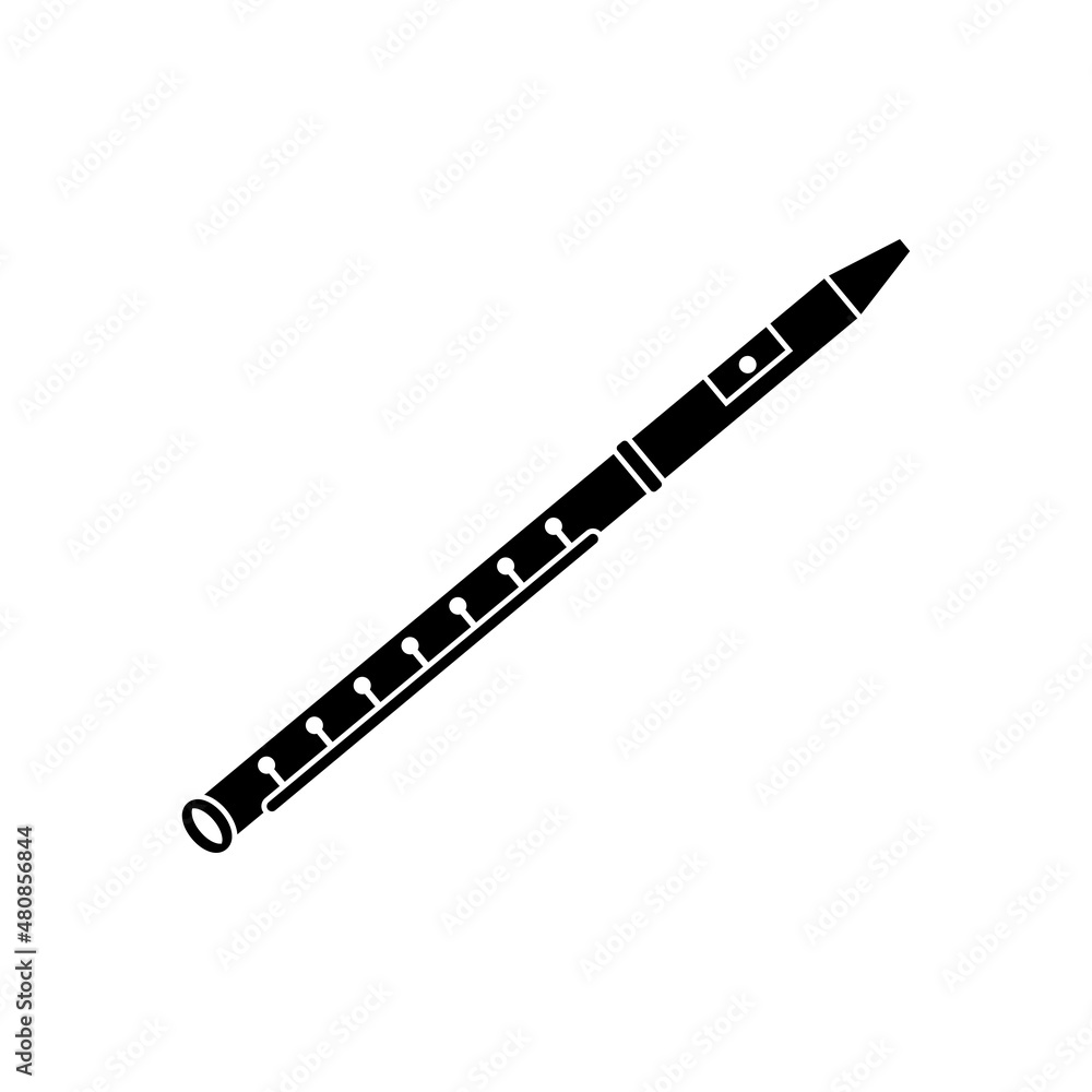 Flute icon design template vector isolated Flute icon design template vector isolated