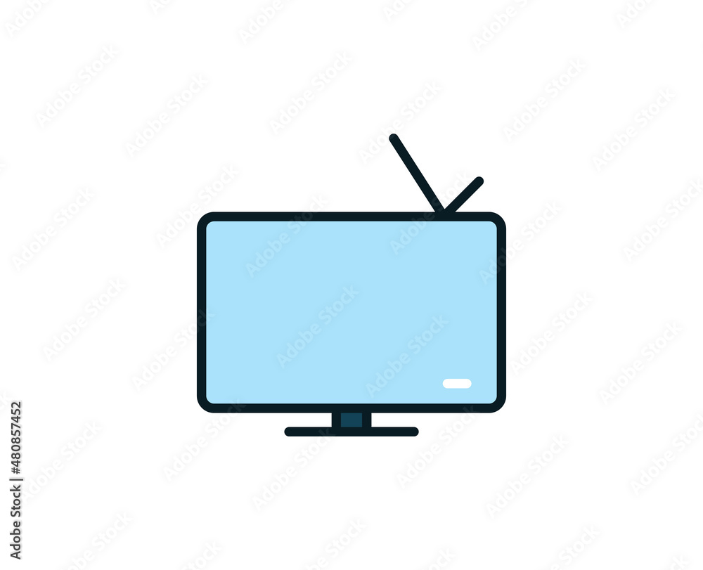 Line TV icon isolated on white background. Outline symbol for website design, mobile application, ui. Electronics pictogram. Vector illustration, editorial stroсk. Line TV icon isolated on white background. Outline symbol for website design, mobile application, ui. Electronics pictogram. Vector illustration, editorial stroсk.