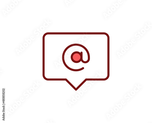 E-mail premium line icon. Simple high quality pictogram. Modern outline style icons. Stroke vector illustration on a white background. 