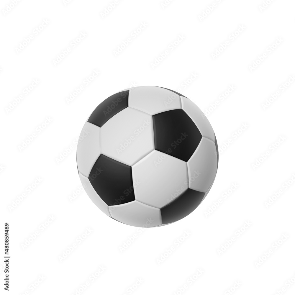 soccer ball isolated on a white background, 3D rendering