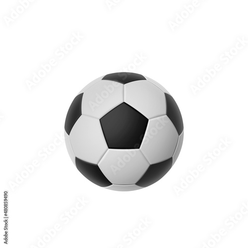 soccer ball isolated on a white background  3D rendering