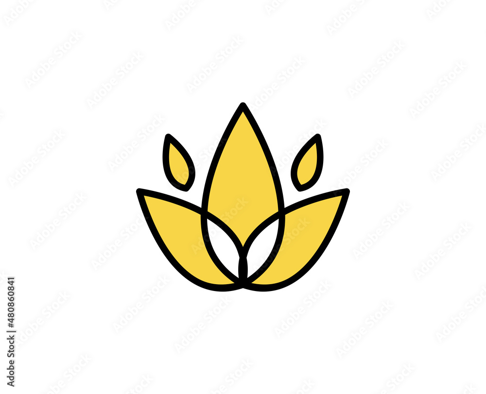 Lotus premium line icon. Simple high quality pictogram. Modern outline style icons. Stroke vector illustration on a white background. Lotus premium line icon. Simple high quality pictogram. Modern outline style icons. Stroke vector illustration on a white background.