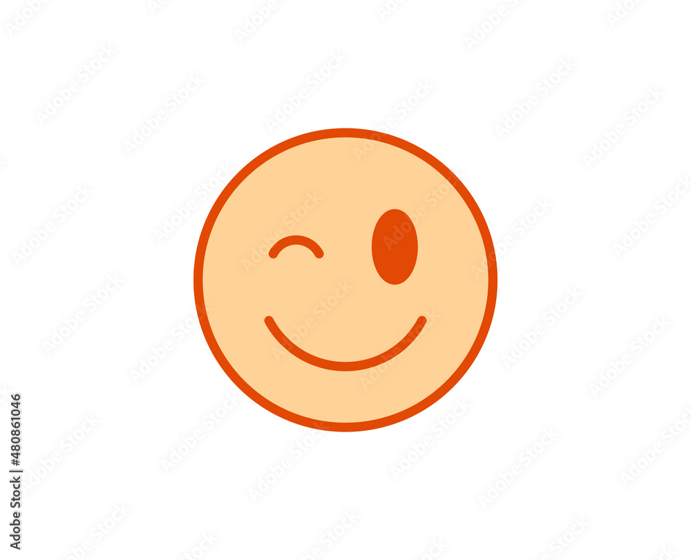 Fototapeta premium Emoji line icon. High quality outline symbol for web design or mobile app. Thin line sign for design logo. Color outline pictogram on white background