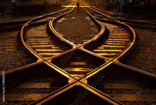 Photos Railway track with switch and interchange