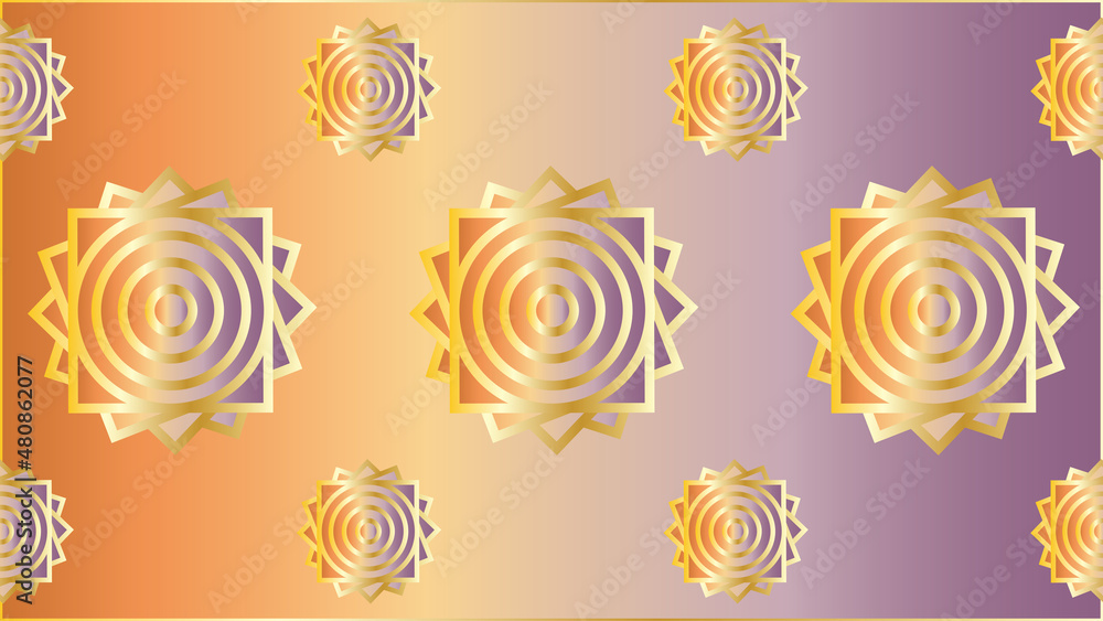 gold sun illustration pattern background