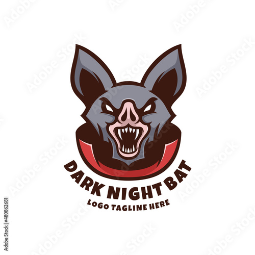 Illustration vector graphic of Dark Night Bat, good for logo design