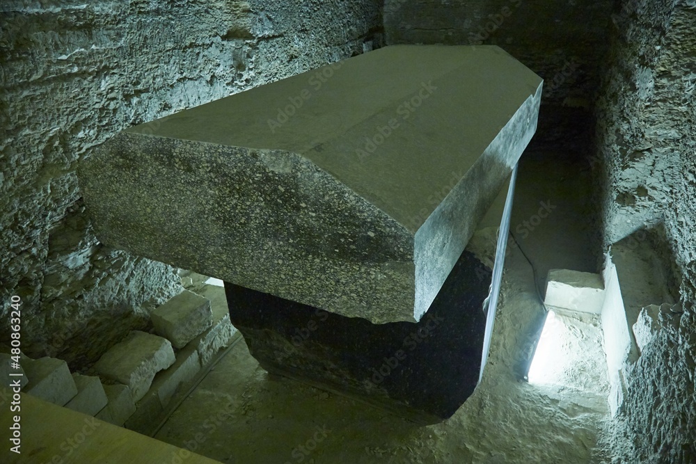 Megalithic precision granite boxes from the Serapeum Stock-Foto | Adobe Stock