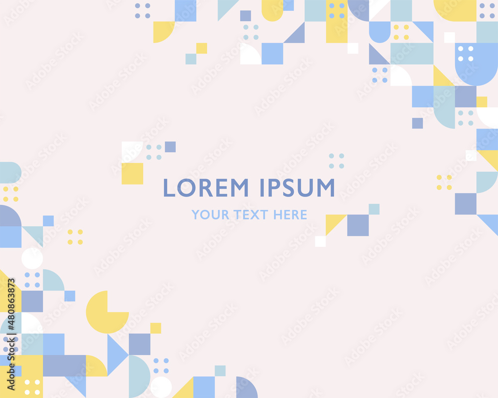 Round and square shapes are tiled to decorate the page. Simple pattern design template. Round and square shapes are tiled to decorate the page. Simple pattern design template.