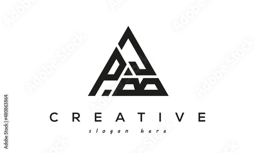 PJB creative tringle three letters logo design photo