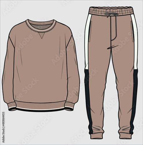 JOGGER AND SWEAT SHIRT SET FOR MEN AND TEEN BOYS IN EDITABLE VECTOR FILE
