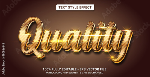 Text Style with Quality Theme. Editable Text Style Effect.